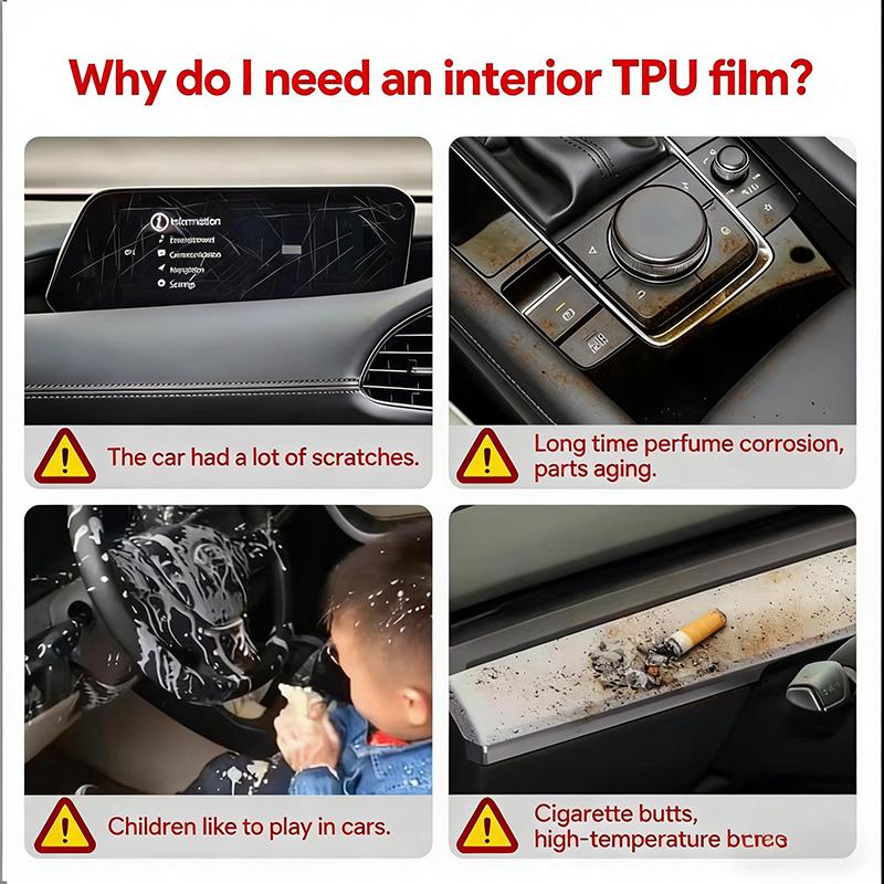 Fit for OMODA 9 SHS 2024-2026 GPS Screen PPF Shift Panel TPU Patch Pre Cut Transparent Anti Scratch Interior Protect Film Set