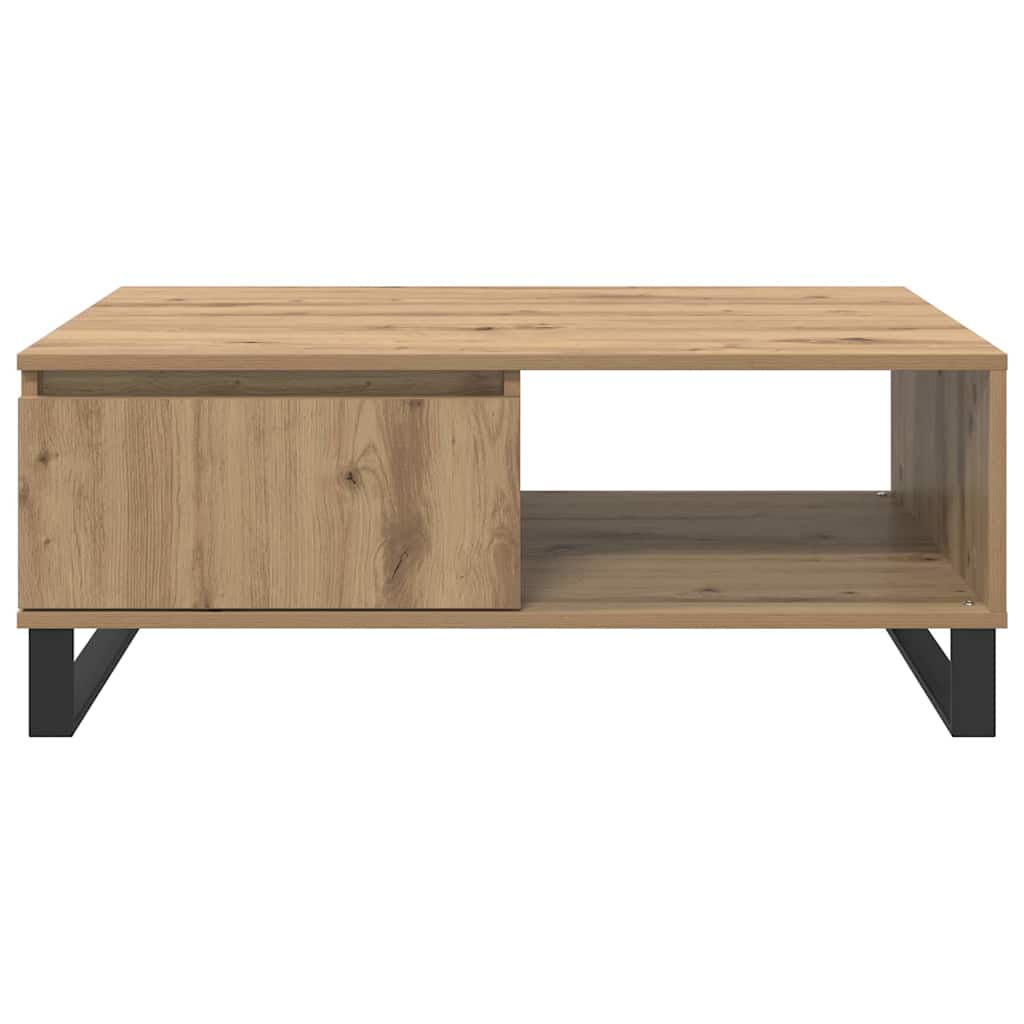 Artisan Oak Coffee Table 90 X 60 X 35 Cm Wood Based Material