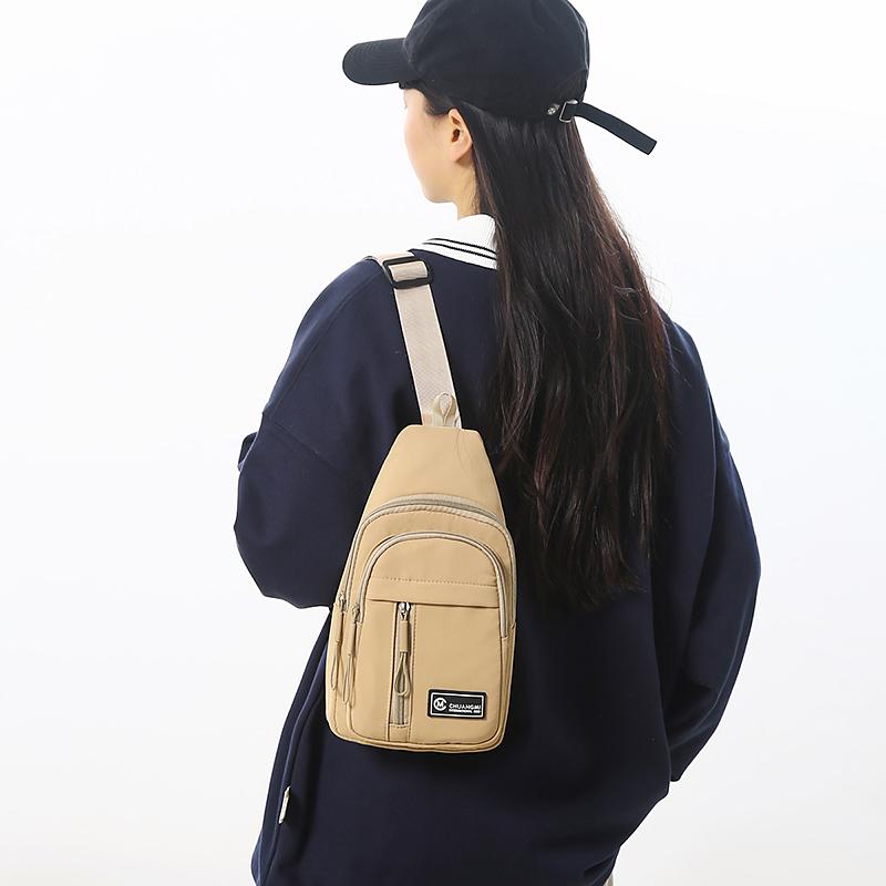 Bröstväska Lätt Student Crossbody-väska Utomhusridning Multifunktionell Midjeväska Fackrik Mobiltelefonväska