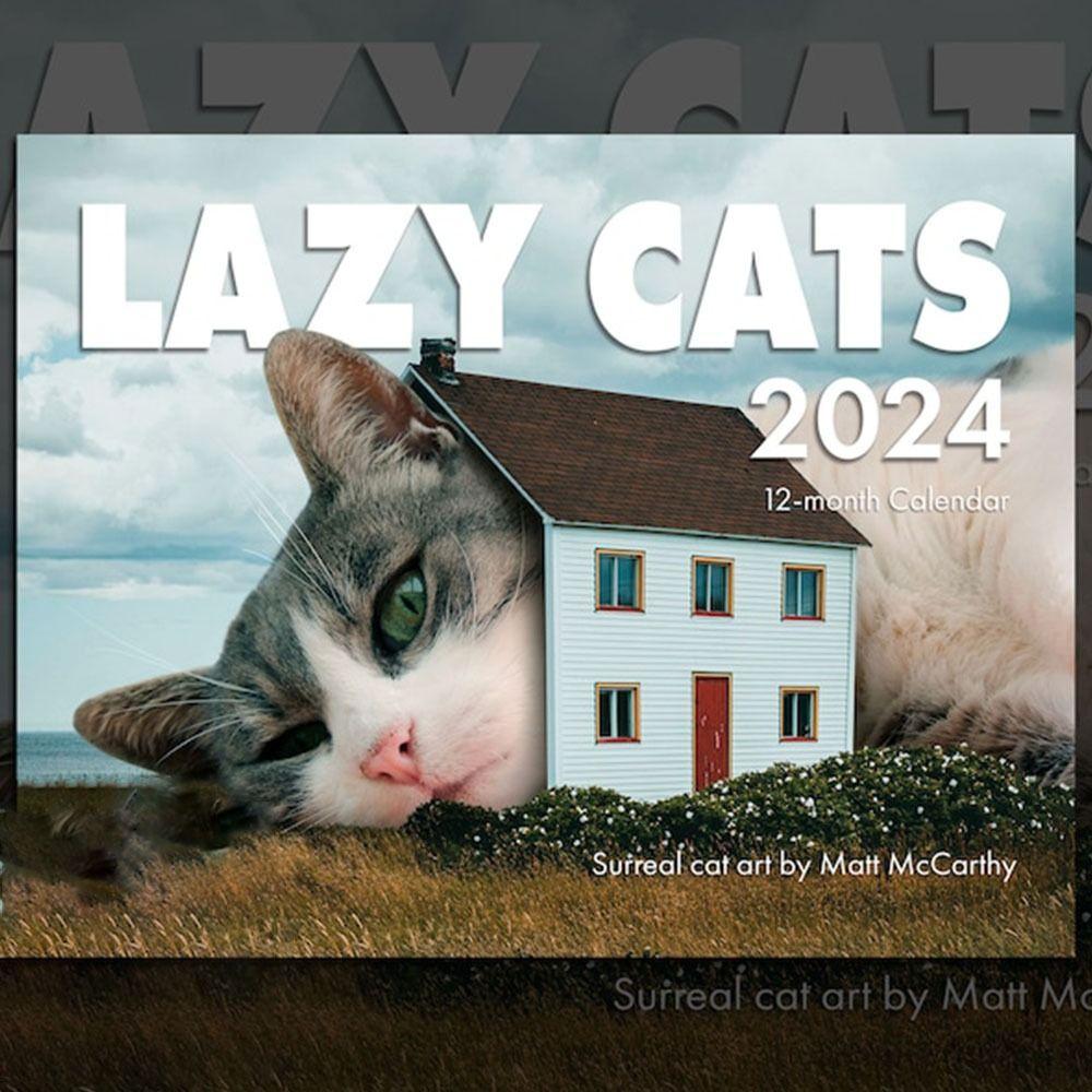 

Paper Funny Animal Calendar 2024 Wall Calendar Creative Lazy Cat Calendar Home
