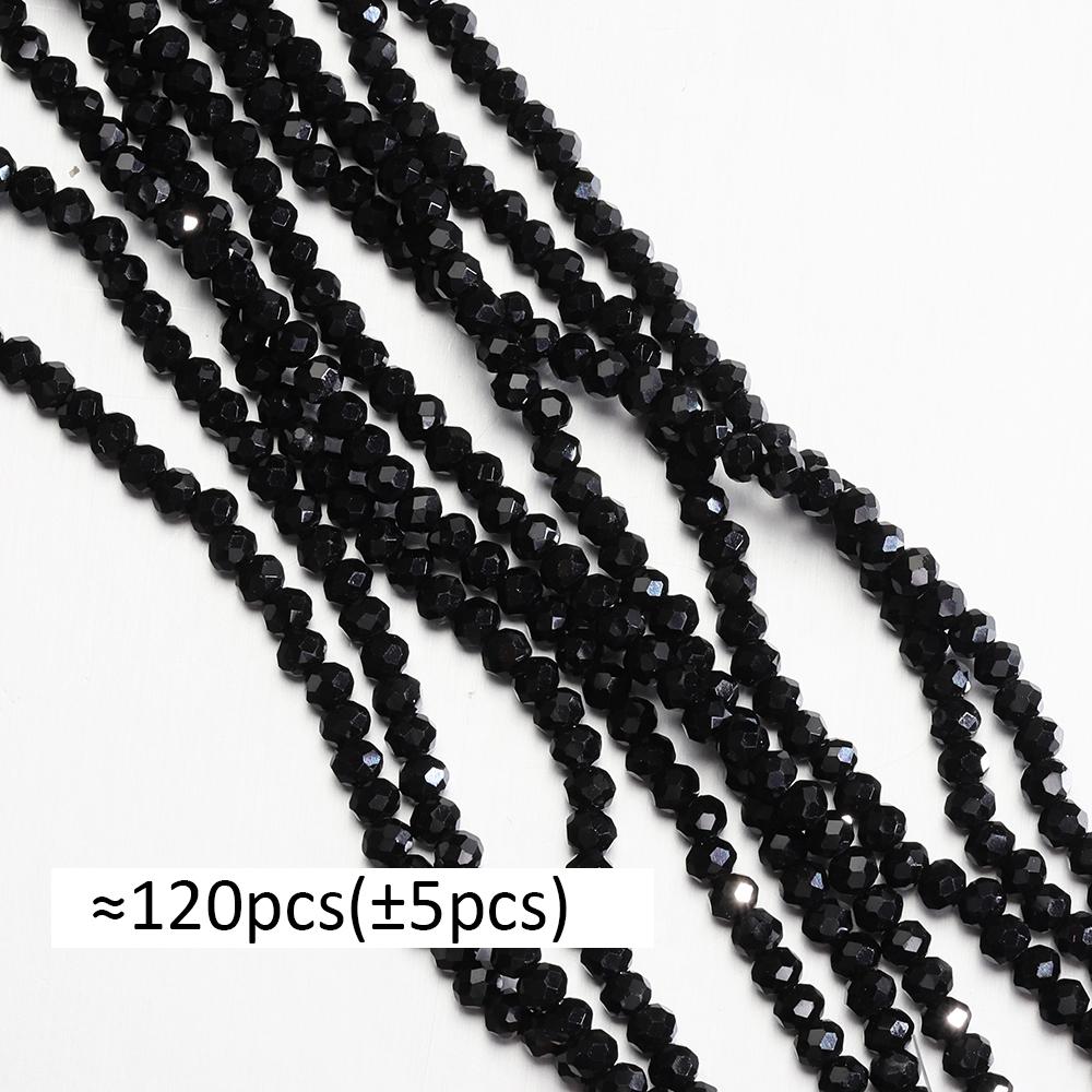 120pcs Crystal Czech Glass Beads Rondelle Austria Faceted Loose Spacer Round Beads for Bracelet Jewelry Making DIY