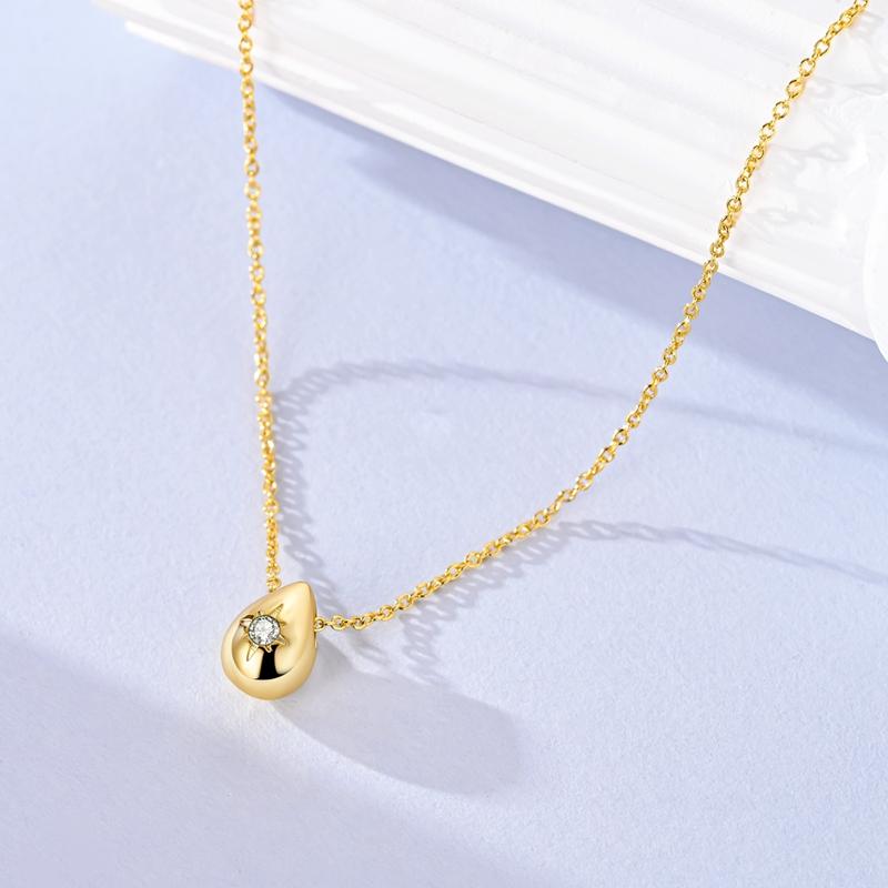 

Necklace Sliver Gold Simple Classic Water Drop Star Heart Butterfly Necklace Designed For Woman Wedding High Quality Fine Jewely Gifts