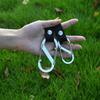 Aluminum Alloy S Hook Carabiner Keychain Set - Size 9, Knitted Strap, Figure-8 Buckle, Waterproof, For Outdoor Backpack