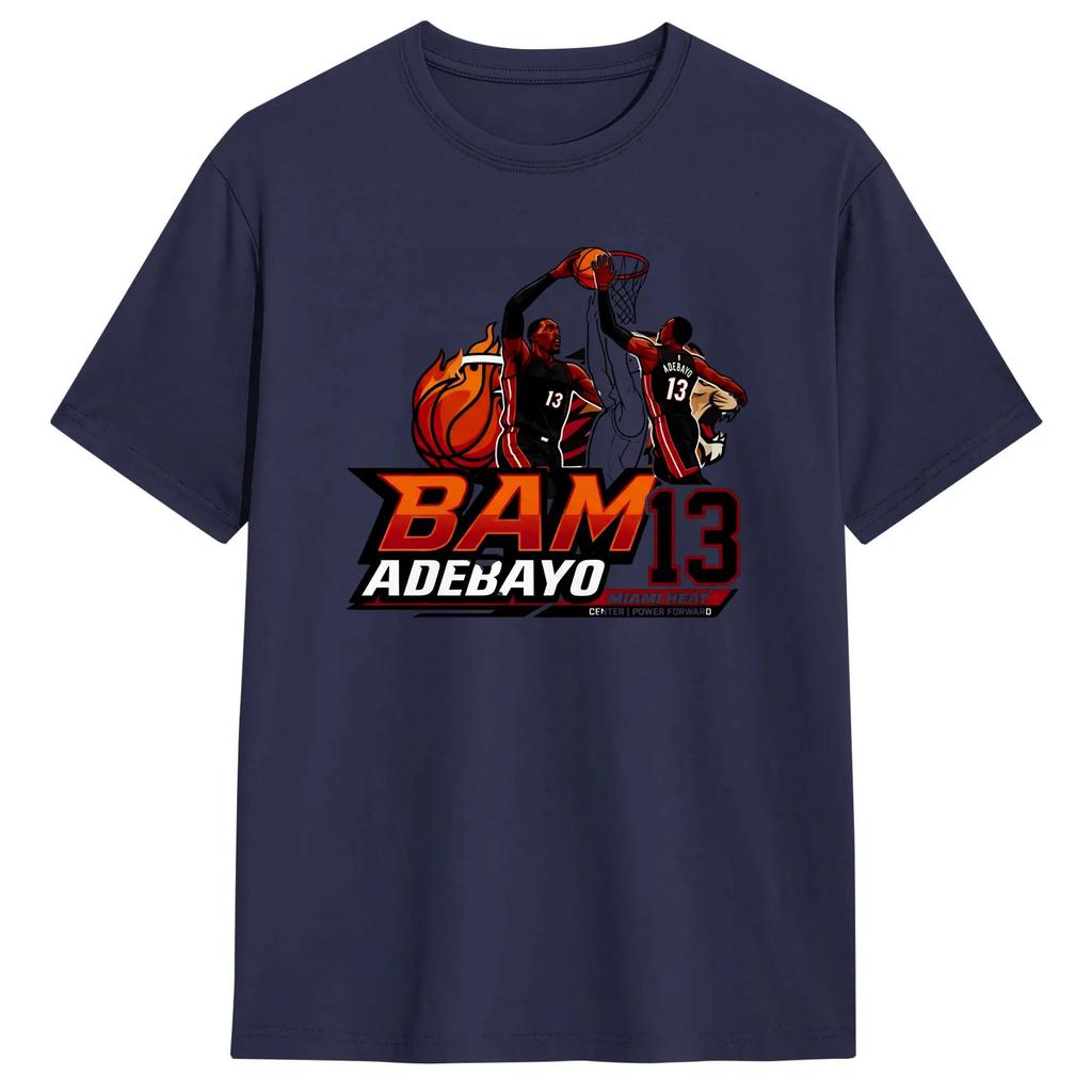 Bam Adebayo 13 Poster Tshirts Unisex Funny 100 Cotton Tee Shirt Crew Neck Short Sleeve T Shirt Classic Tops