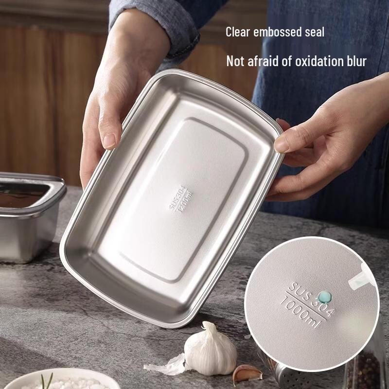 JINGRX 304 Stainless Steel Food Storage Container