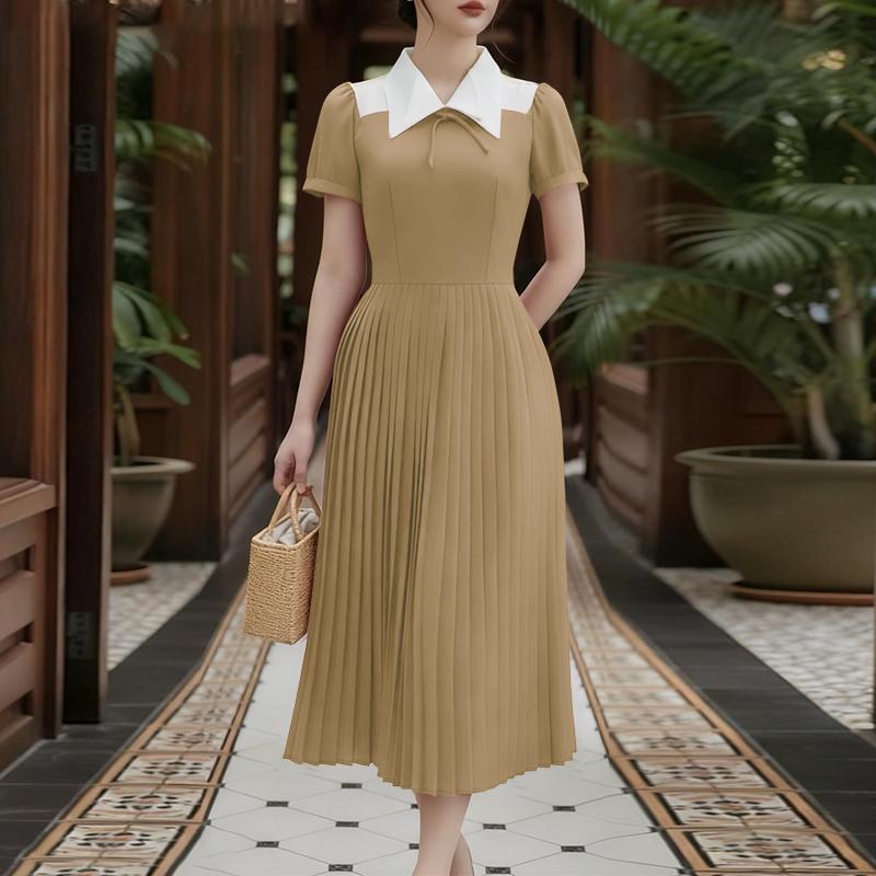 ZANZEA Women Casual Turn Down Collar Summer Short Sleeve Dress