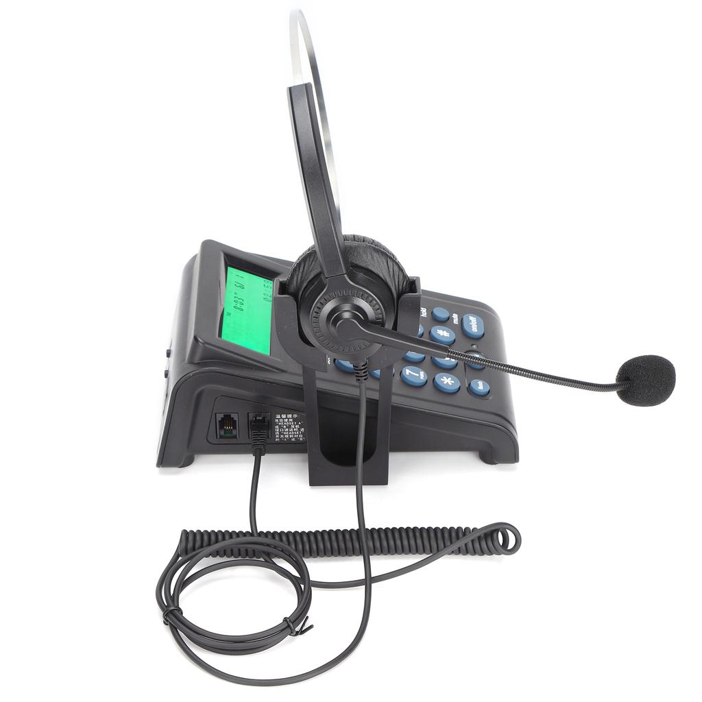 HT910 Callcenter-Kabeltelefon mit Headset Telefon mit omnidirektionalem Headset-Set für