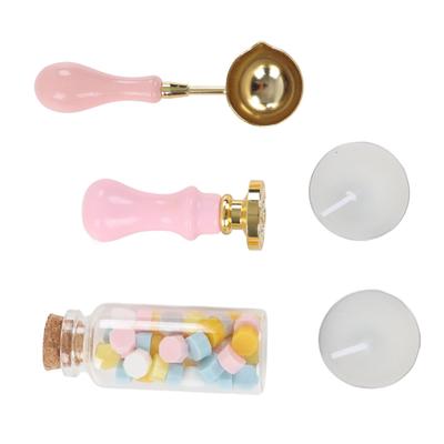 Wax Stamp Kit Retro Removable Handle   Pattern Wax Stamp Sealing Kit for Envelope Invitation