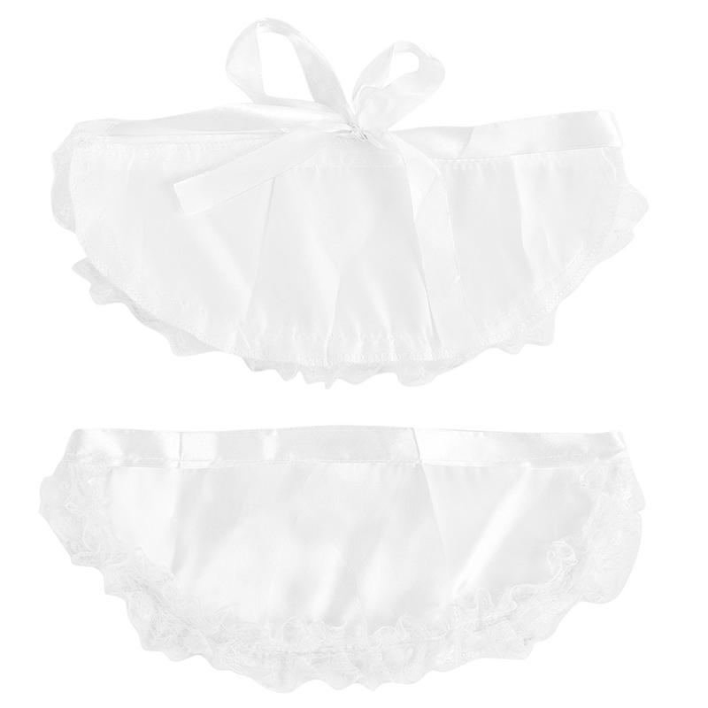 Kvinner Sexy blonder Halloween kostyme Cosplay fransk hushjelp antrekk Fancy kjoler