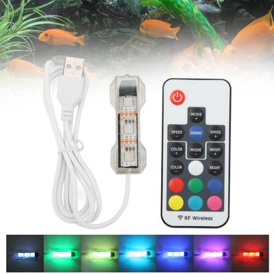 LED Aquarium Light Landscape Fish Remote Control Light for Medium Small Fish S with Hex Blocks
