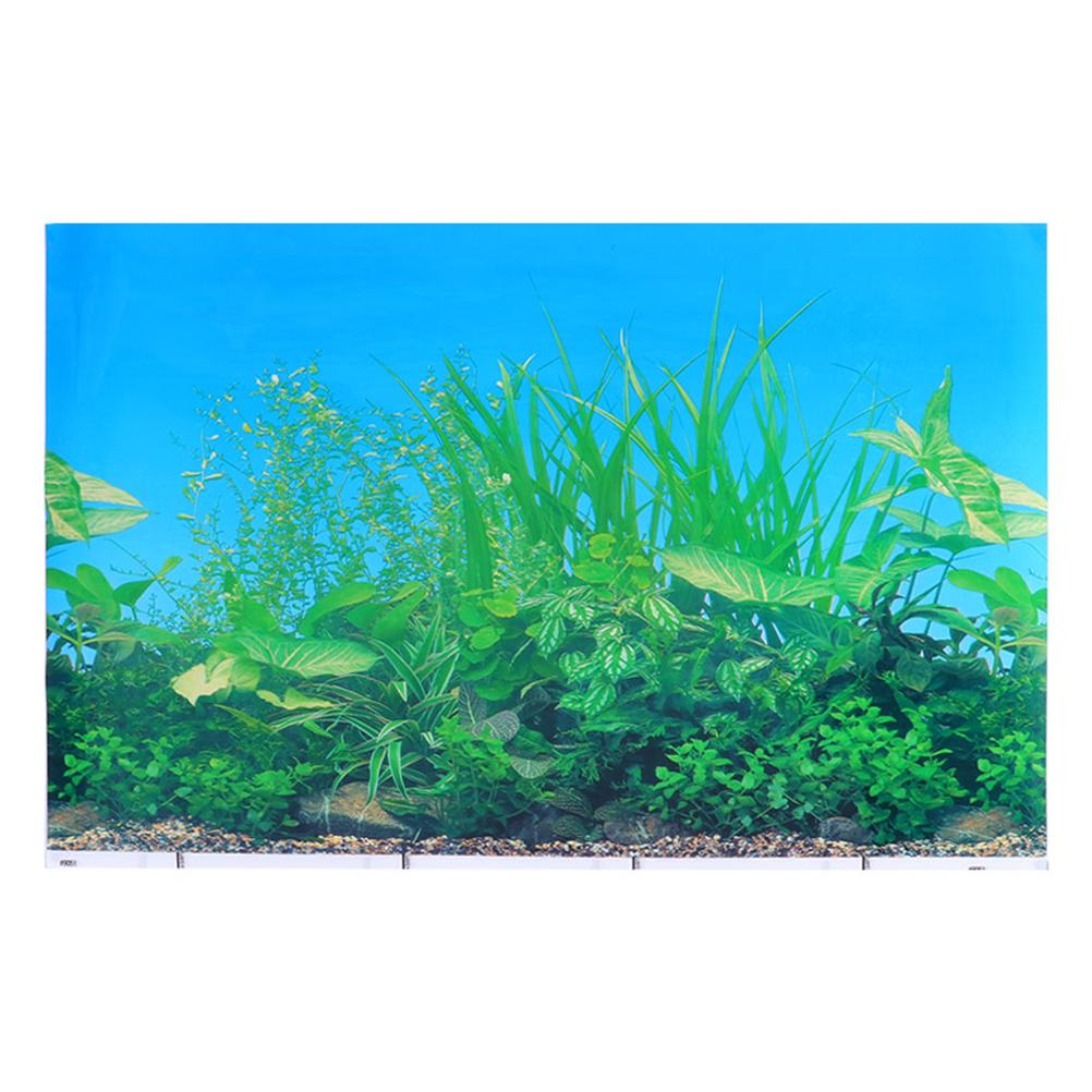 3D Landscape Double Sided Fish Tank Background Poster Aquarium Thick Film Decor Underwater Wallpaper Backdrop Thickened Printed