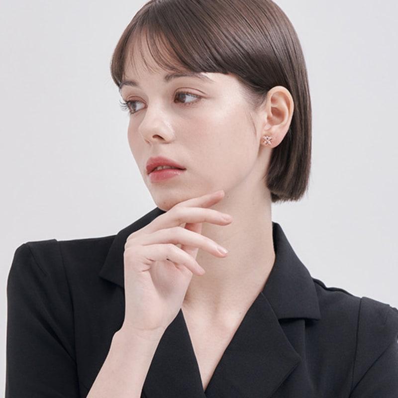 CRANNE 14K GF Lilac Cubic Point Earrings C24EGF212