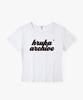 Hilukaakaibeu Overlap Logo Women'S Slim Fit Short Sleeve T-Shirt
