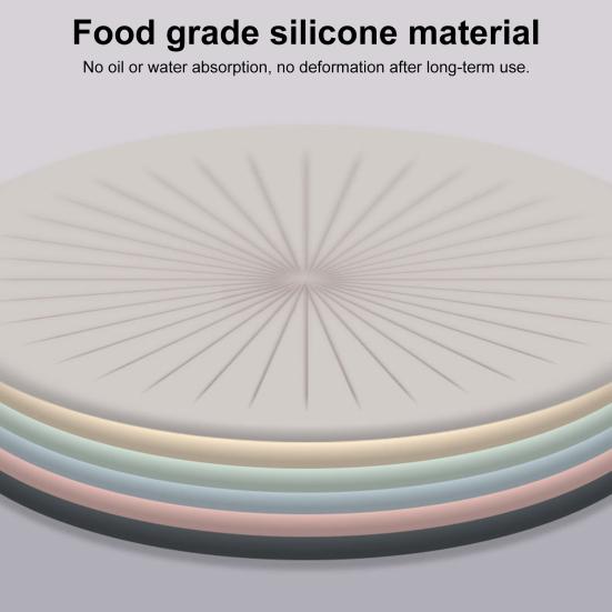 Insulation Pad Heat-resistant Easy Home to Clean Round Food-grade Silicone Restaurant Hotel Dining Table