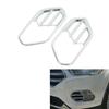 Silver ABS Car Modified Front Fog Light Cover Set for Ford.