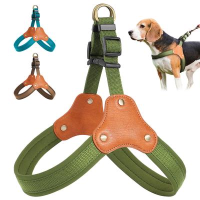 Arnés Transpirable para Perro Malla Nylon Arnés para Perros Acolchado Suave Ajustable Chaleco Arnés para Mascotas para Perros Pequeños Medianos Grandes Pitbull S M L