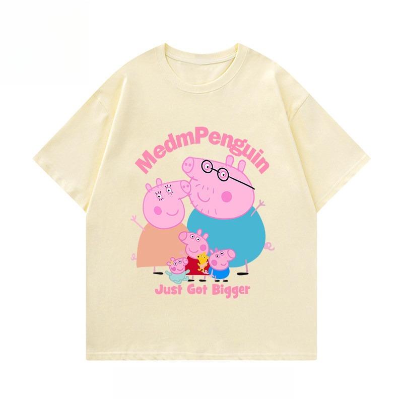 2026 summer new MEDMPENGUIN Peppa Pig Little Pig Womens ShortSleeved TShirt Cotton ShortSleeved TShirt for Girls