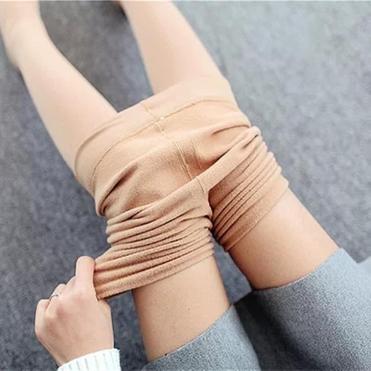 Dámské bezpečnostní legíny Slim Fit Slimming Teplé bavlněné kalhoty Přiléhavé strečové kalhoty