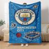 Manchester City Wappen Decken Flanell Bedruckt Atmungsaktiv Warm Überwurf für Zuhause Büro Bettwäsche 0708a21