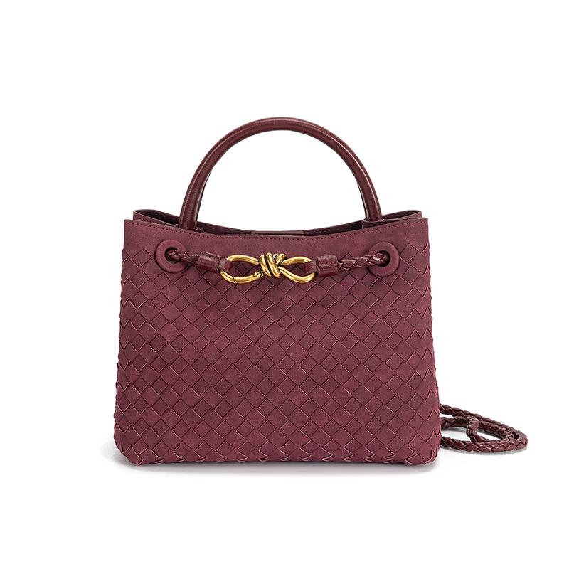 Woven Metal Rope Buckle Multi-Use Tote: Large Capacity Handbag & Crossbody Bag