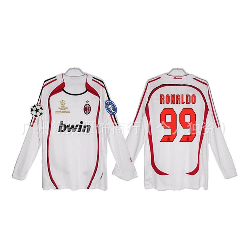 AC Milan retro jersey 0607 season Kaka Maldini Ronaldini Ronaldinho Pirlo collector's edition football jersey