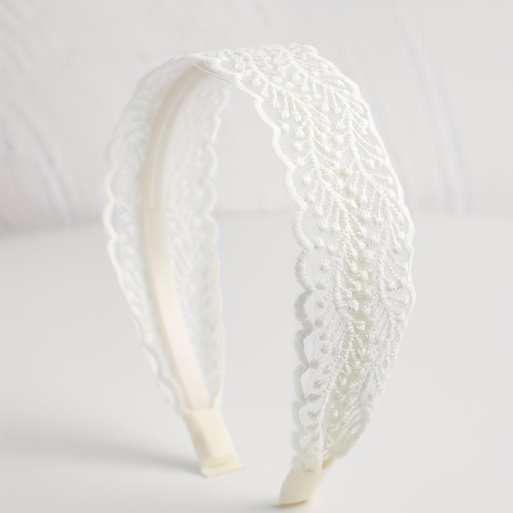 Solid Color Versatile Lace Embroidered Headband