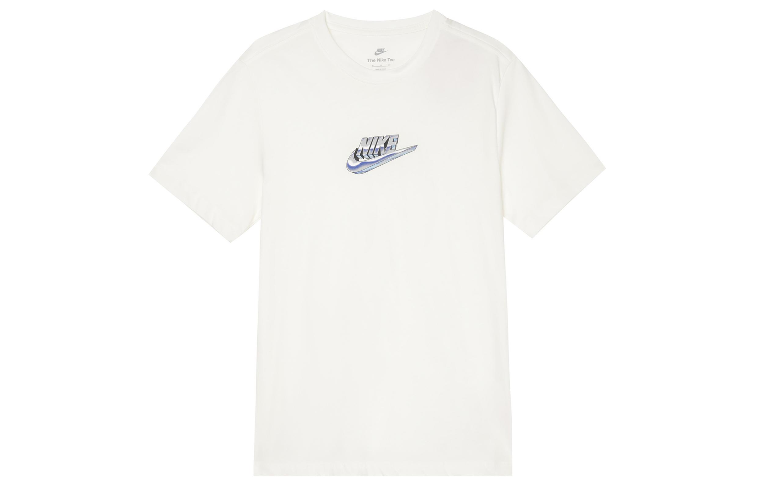 Nike T Shirts Men s Sail White Crew Neck Moderate Straight Fit FZ5398-133 XXXL