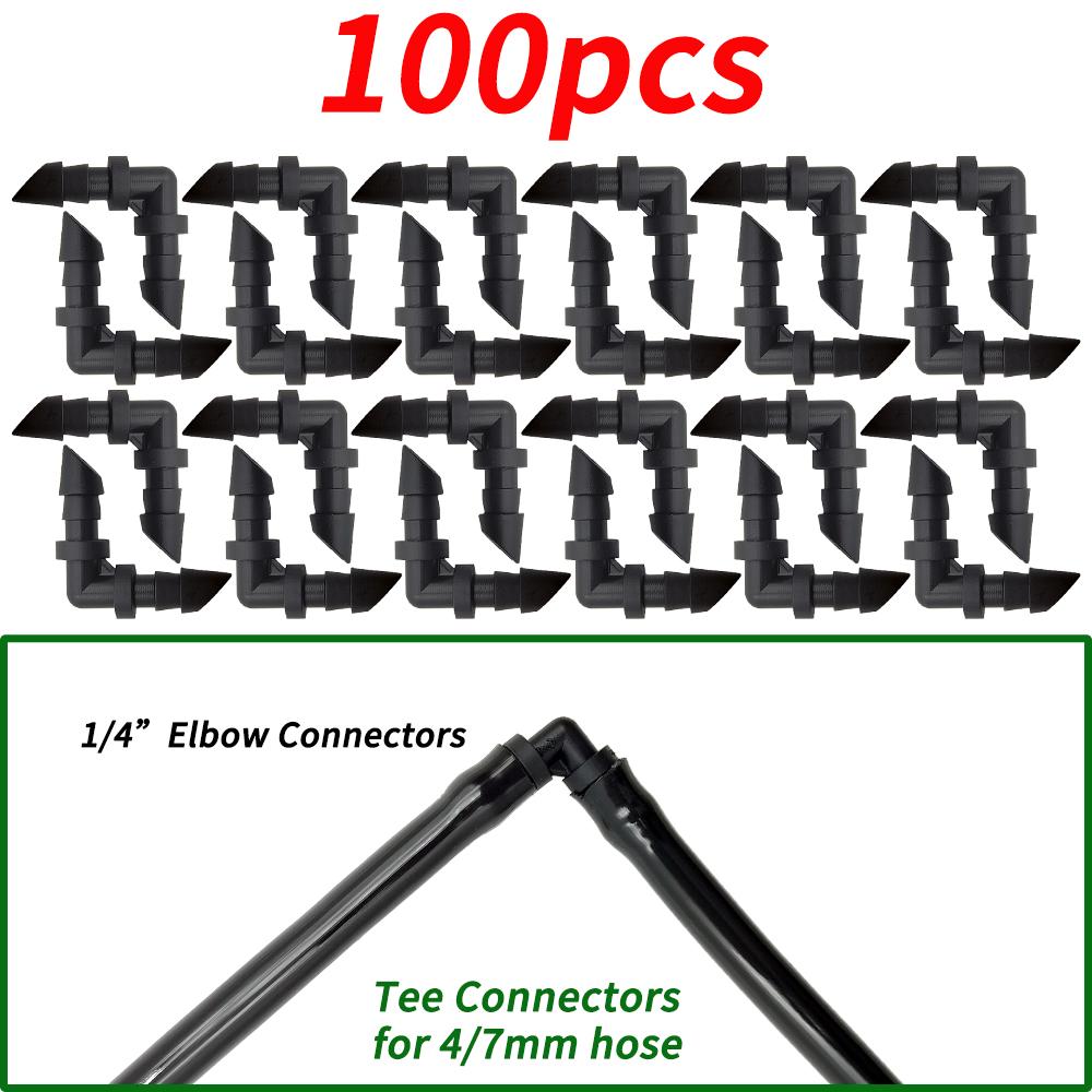 50-200PCS Durable 1/4'' C-type Hook Fixed Stem Support Holder Stakes for 4/7mm Hose Flowerpot Drip Irrigation Fitting Greenhouse