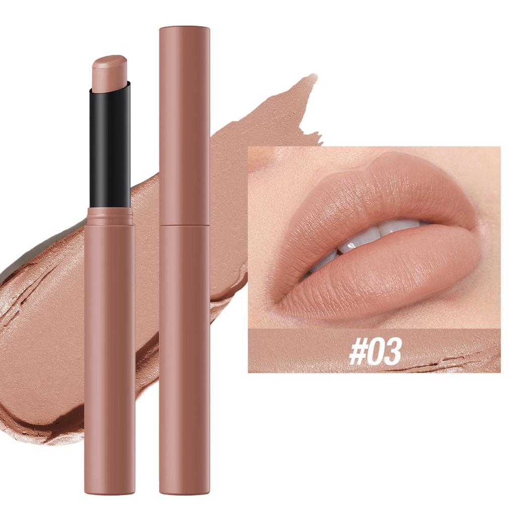 Velvet Lipstick Nude Soft Dark High Color Long-lasting Waterproof Lip Balm Beauty Cosmetics Gift.