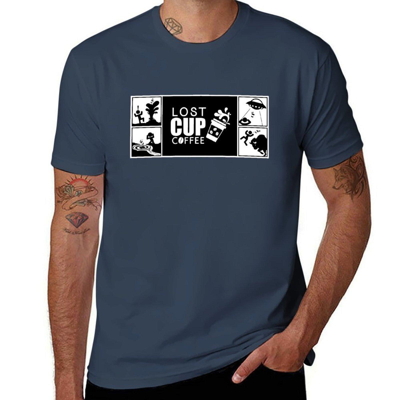 Lost Cup Coffee Catastrophes TShirt Minimalist Graphic Tee Shirt S