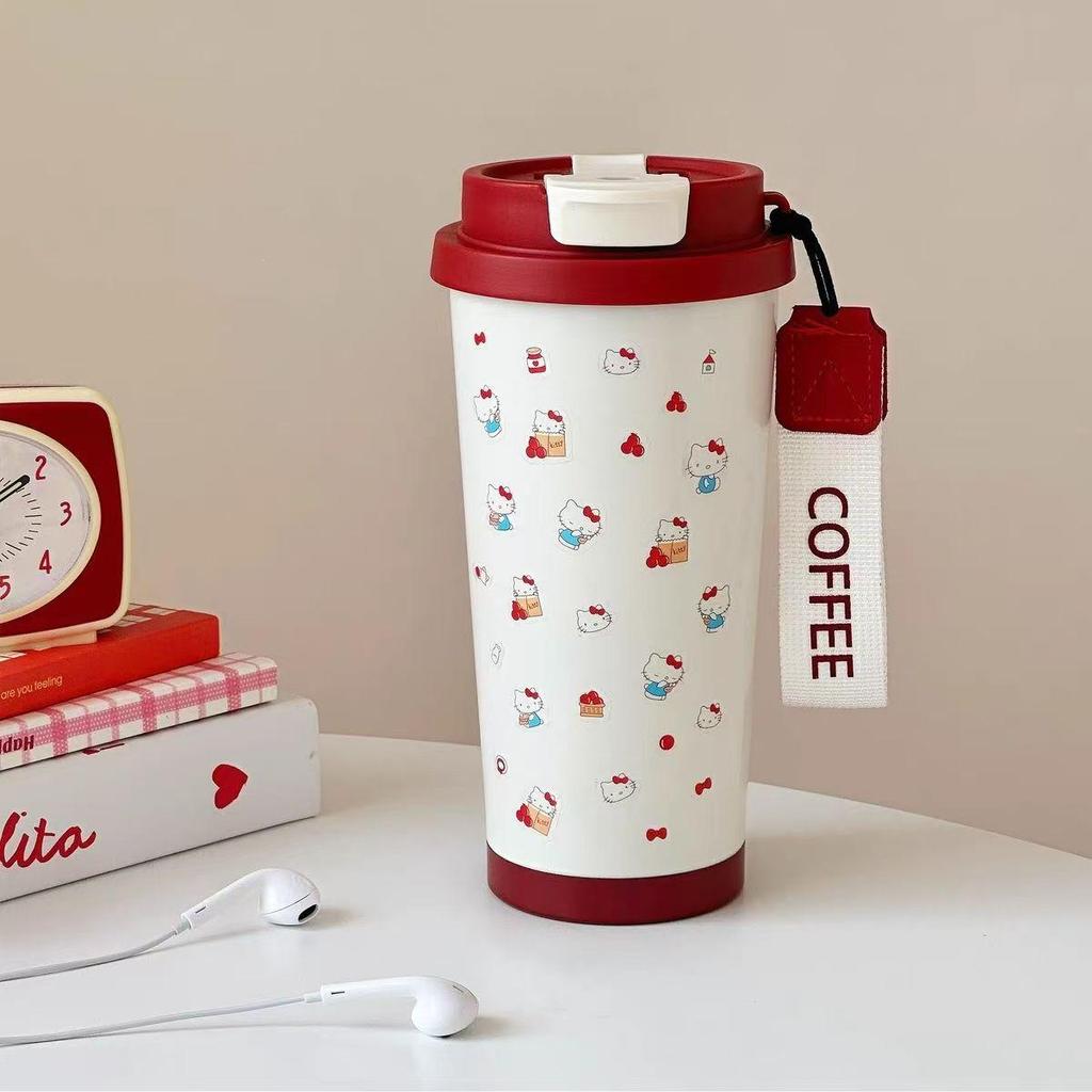 2025 316 Izolovaný hrnek na kávu pro ženy: Elegantní cestovní hrnek s dvojitou stěnou a designem konvalinek