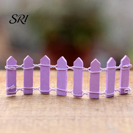 Miniature Garden Fence 2 Pcs Mini Wood Micro Landscape Ornaments 4x1.2 Inch Fairy Small Picket Figurine for Dollhouse Home Plant Pot DIY Crafts Door