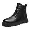 New Original Retro Designer Men Boots High Quality Men's Leather Boot Street Style Hip Hop Motorcycle Shoes Men Winter Fur Boots