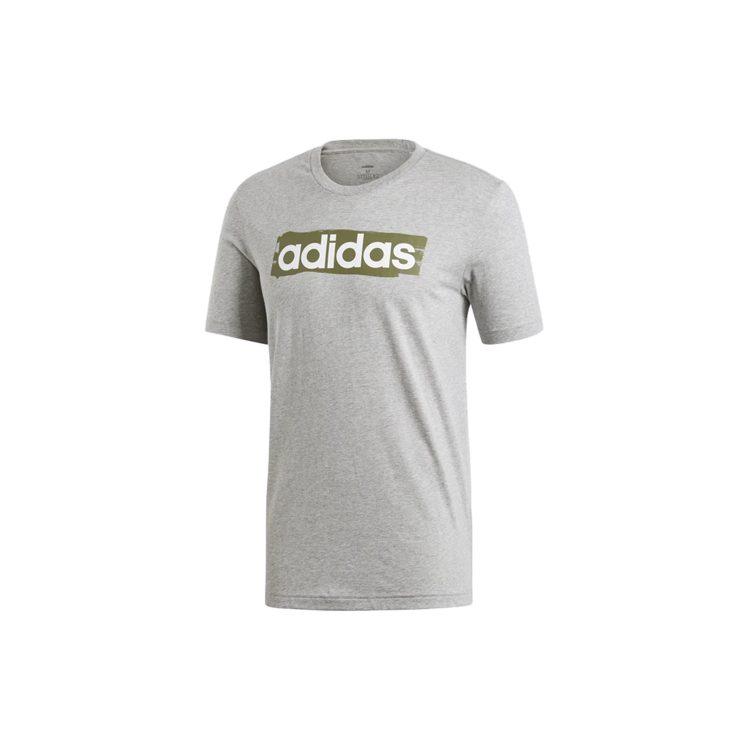 adidas T Shirts Men's Gray Crew Neck Moderate Straight Fit DV3051