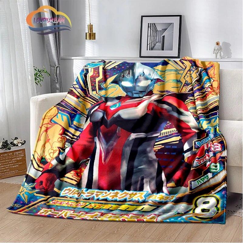 Ultra Heroes Zeta Hero's Path  Wool Blanket Jindian Animation Character Ultraman  Fashion  Portable Flannel Warm Camping