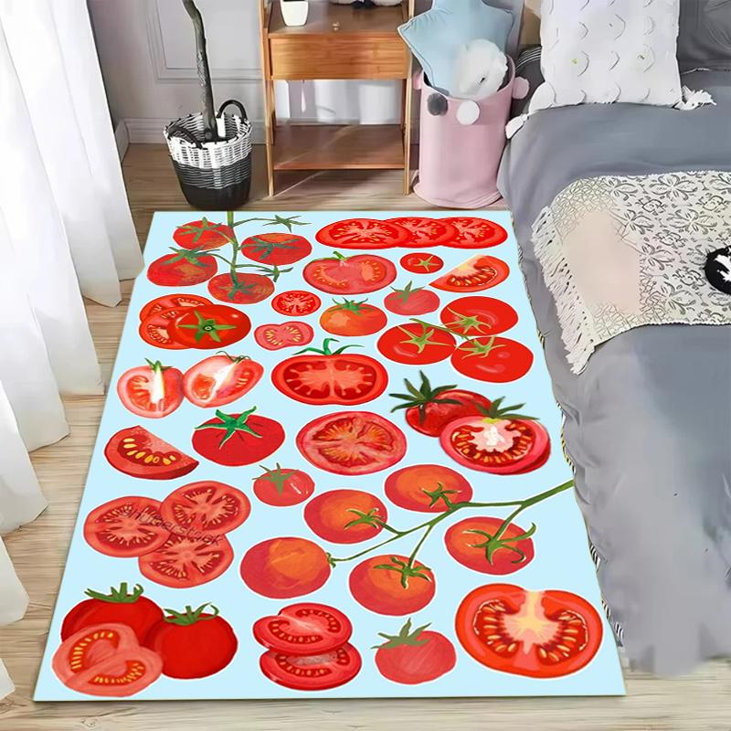 

Tomato Slice Carpet Area Rug for Bedroom Living Room Decor Cute Kids Carpet for Apartment Dorm Room Essentials for Teen Girls 40x60CM