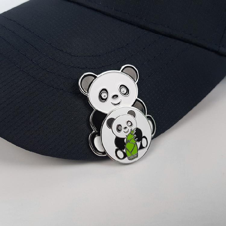 Lovely Panda Pattern Golf Hat Clips Golf Ball Marker Holder Golf Cap Clips