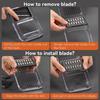 LMETJMA 6 in 1 Multifunctional Mandoline Slicer Handheld Vegetable Cutter with Hand Guard Kitchen Onion Carrot Slicer Cutter