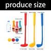 ABS Plastic Children Golf Toy Set With Golf Club Golf Ball and Bowling Pin for Indoor Exercise and Outdoor Training Use
