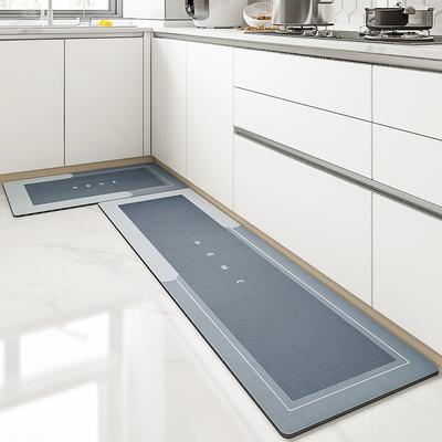 Simple Diatomite Two Sets of Floor Mats Bathroom Floor Mats Non-slip Water-absorbent Foot Mats Kitchen Draining Mats