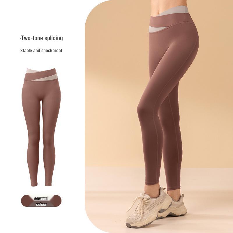 

Женский бесшовный комплект для йоги Juyi Hall с цветовыми блоками - Высокоэластичный, Утягивающий, Летняя одежда для фитнеса M