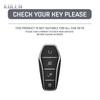 Abs Carbon Fiber Car Key Case Cover Shell For Byd Qin Plusdmi Atto 3 Han Ev Dolphin Durable 4 Buttons Protected Keychain Fob Bag