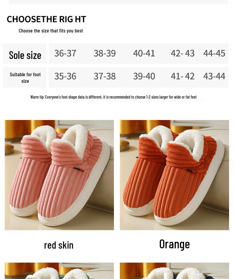 Comfort Plus Velvet Cotton Slippers with Heel Cover - Cozy Indoor Winter Footwear for Couples