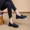 Loafers Women's Shoes 2025 New Large Size British Style Spring and Autumn Pedals Comfortable Soft Bottom Flat Bottom Non-slip Single Shoes Leather Sh