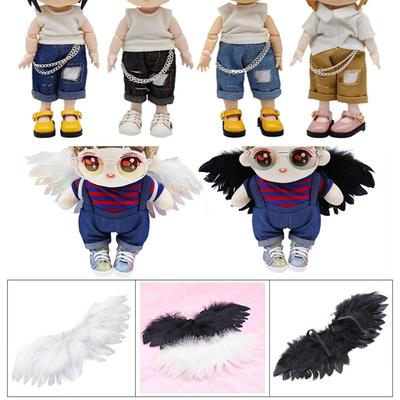 High Quality 1/12 Dolls Kids Gift Toys Doll Jeans Fashion Ripped Pants Hoodies PU Leather Jackets