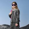MQD Girls' Autumn Color Block Outdoor Hooded Jacket
