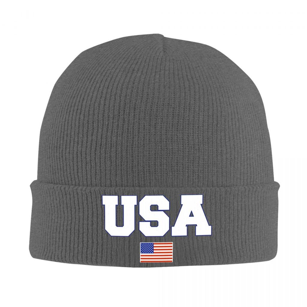 USA Printed Bonnet Hats Beanie Hats Printed Knit Hat Spring Casual Unisex Women Unisex Hippie Warm Caps