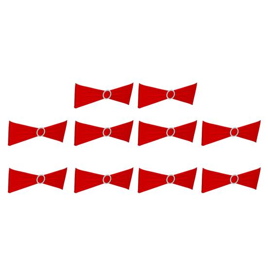 

10Pcs Chair Back Flower Elastic Wrinkle-Resistant Chair Cover No-tie Chair Back Sleeve Hotels Weddings Decor красный