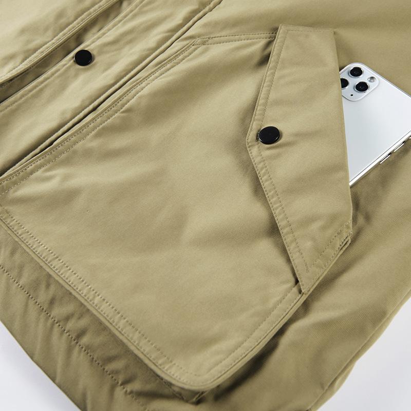 Solid Color Stand-up Collar Winter Casual Youth Hooded Padded Jacket Men's New Velvet Jacket