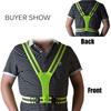 High Visibility Night Running Vest Adjustable Sports Vest  for  Night Warning Work Fishing